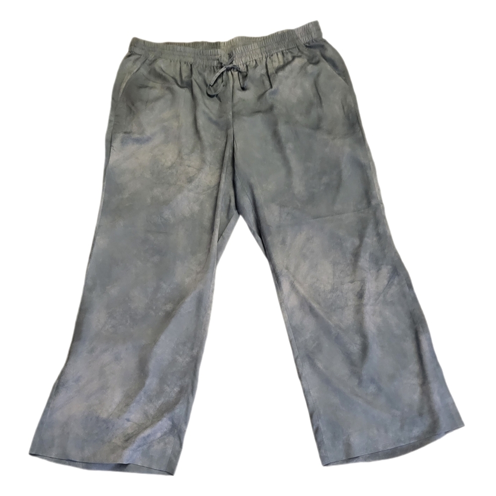 Ralph Lauren Printed Charmeuse Wide Leg Lounge Pants with Drawstring Waist